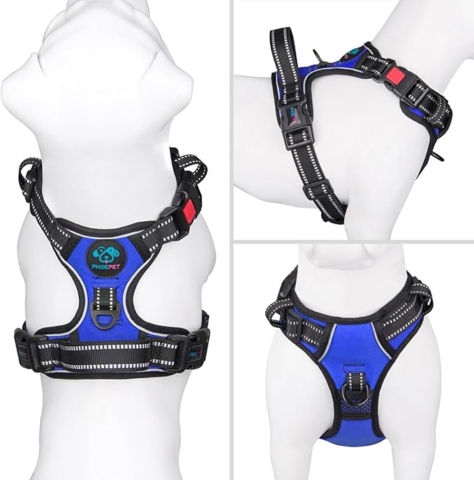 PHOEPET No Pull Dog Harness Medium Reflective Front Clip Vest - Image 2