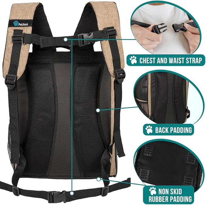 PetAmi Dog Backpack Carrier for Small Medium Dogs Large Cats up to 18 lbs - Image 5