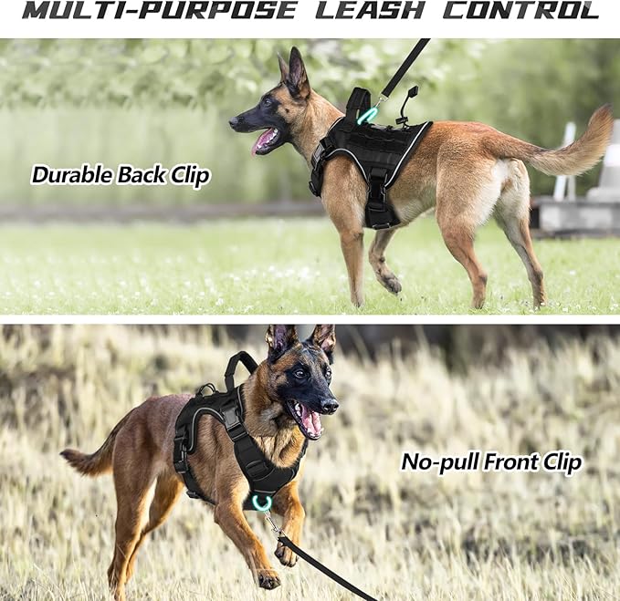 WINGOIN Black Tactical Dog Harness - Image 4