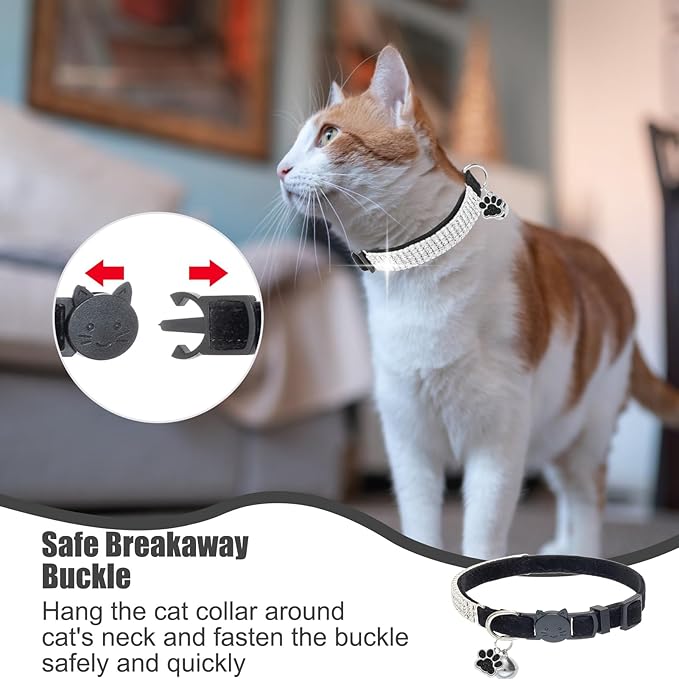 EXPAWLORER Soft Velvet Safe Cat Collars - Image 5