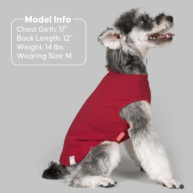 KYEESE 2Pack Waffle Dog Shirts, Lightweight Sleeveless Dog T Shirts - Image 5