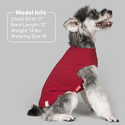 KYEESE 2Pack Waffle Dog Shirts, Lightweight Sleeveless Dog T Shirts - Image 5