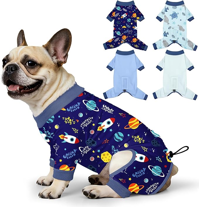 Bienbee Dog Pajamas, 4 Pack Dog Recovery Suit Shedding Suit Cute Soft Puppy by Bienbee