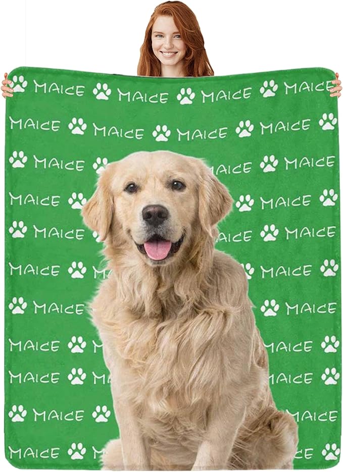 Custom Pet Name Blanket Personalized Dog Memory Blankets by Artsadd