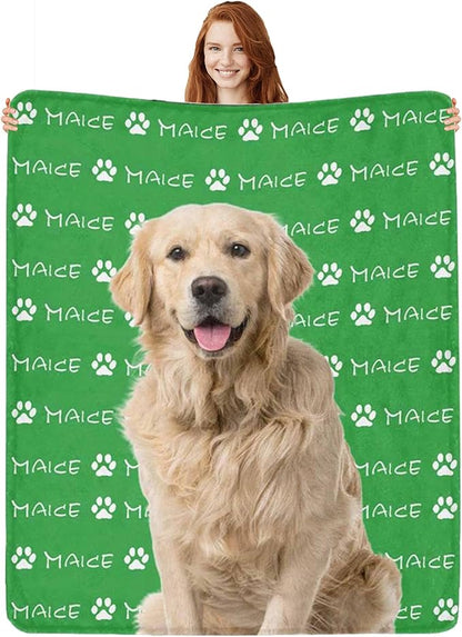 Custom Pet Name Blanket Personalized Dog Memory Blankets by Artsadd