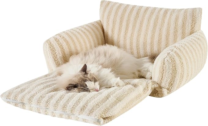 Hollypet Cat Bed Fluffy Plush Multifunctional Double-Layer Machine Washable - Image 2