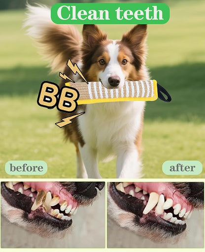 Clysoru Squeaky Tug Toy for Dogs Jute - Image 4