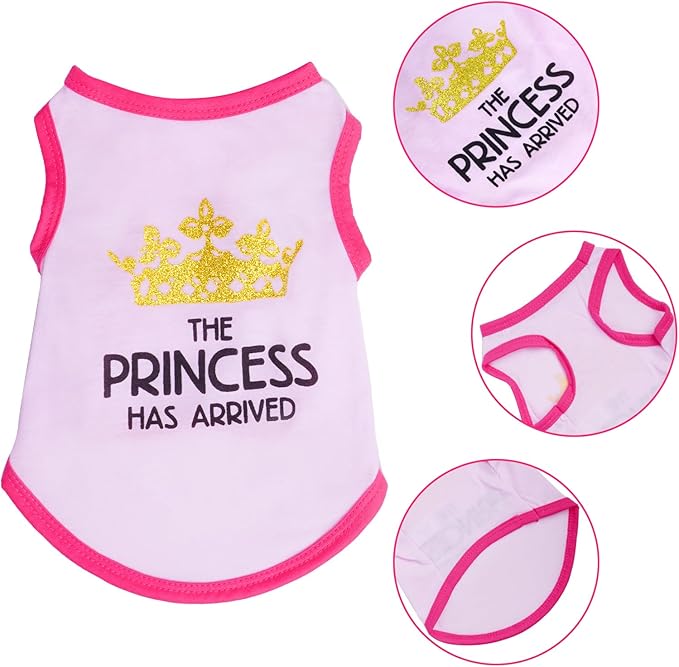 Pistha 4 Pack Dog Shirts Summer Printed Puppy Clothes Cute Sleeveless Pet T - Image 6