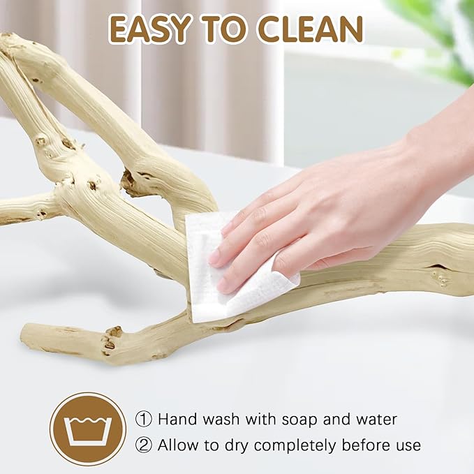 kathson Bird Perch Stand 10"-12" Nature Wood Stand Toy Parrot Cage Branch Paw - Image 5