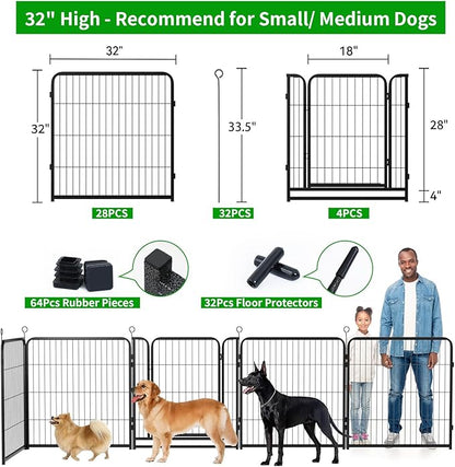 Kfvigoho Dog Playpen Outdoor Extra Wide 32 Piece Panels Heavy Duty Dog Fence - Image 4