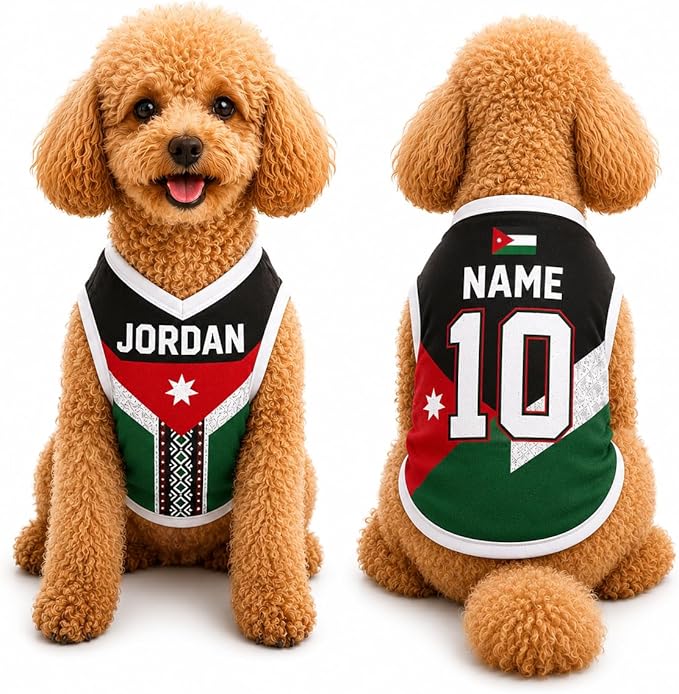 V-DECORPARKS Personalized Pet Soccer Jersey Custom Name Number Dog Cat Football by V-Decorparks