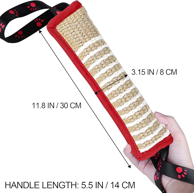Dog Tug Toy Dog Bite Jute Pillow Pull Toy - Image 2