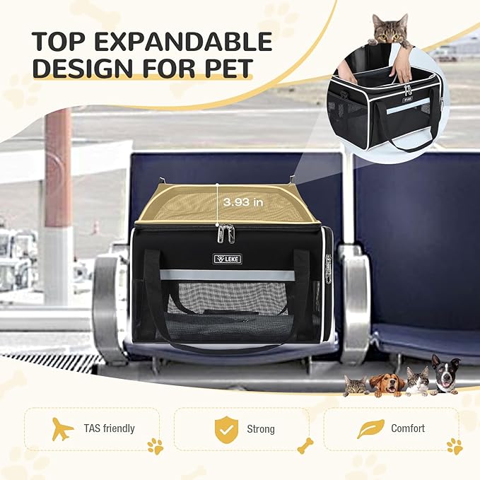 Lekereise Top-Expandable Pet Carrier 18x11x11Inch Delta American United Airline - Image 6