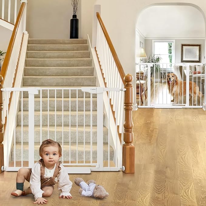 Cumbor 2 Pack 30-46" Baby Gate for Stairs, Mom's Choice Awards Winner-Auto - Image 3