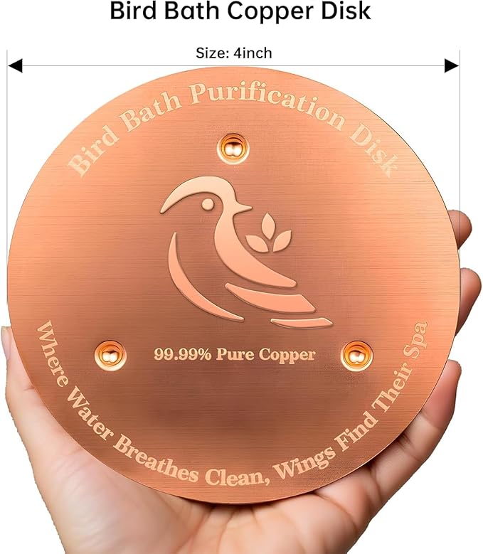 4 Pack Copper Disc for Bird Bath, Premium 0.6mm Sturdy 99.99% Pure Copper - Image 7