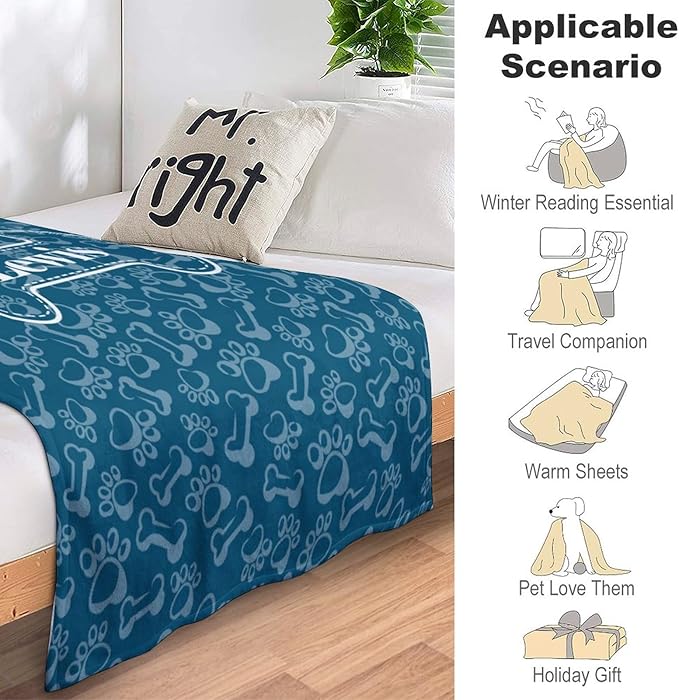 Personalized Paw Print Dog Blanket - Image 3