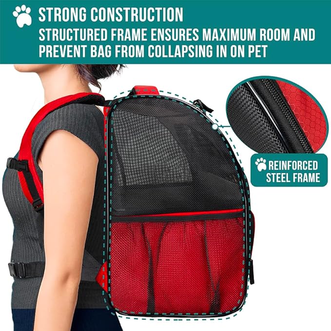 PetAmi Dog Backpack Carrier for Small Medium Dogs Large Cats up to 18 lbs - Image 6