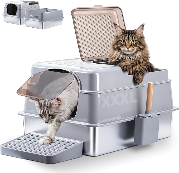 XXXL Stainless Steel Litter Box by Unknown