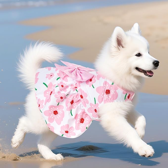 choyaxo Floral Dog Dress Cute Dog Skirt Pet Dress Summer Pet Clothes - Image 6