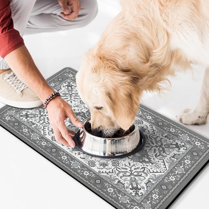 Pet Feeding Mat for Floors Waterproof Dog Mat for Food and Water Absorbent - Image 7