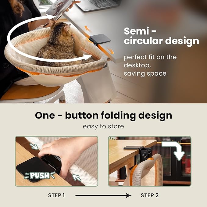 JUNSPOW Cat Desk Bed - Image 4