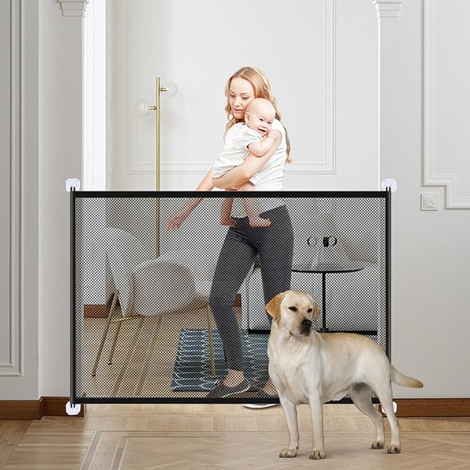 Portable Safety Fence – Foldable Pet Barrier, Punch Free Dog Net | Indoor Home - Image 8