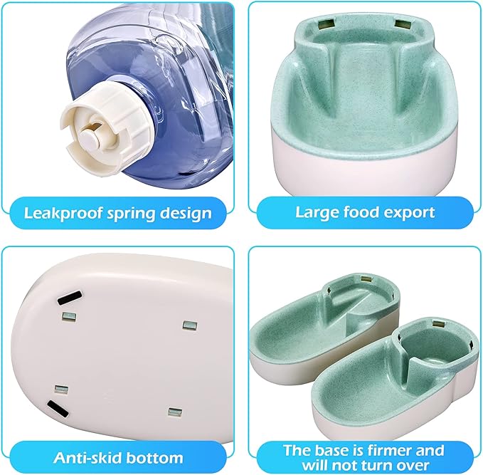 Kacoomi Automatic Dog Cat Feeder and Water Dispenser Gravity Food Feeder and - Image 5