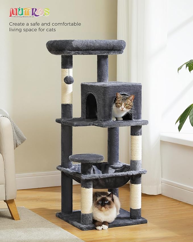 MUTTROS Cat Tree for Indoor Cats, 45.7" Multi-Level Cat Tower - Image 6