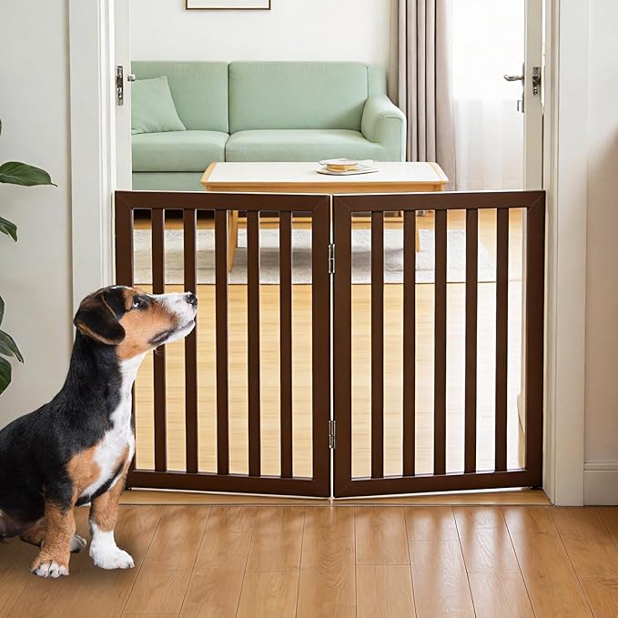 Dog Gate Indoor, Freestanding Dog Fence by SFJC