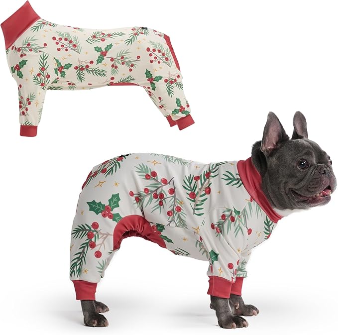 Spark Paws Dog Christmas Pajama, Dog Recovery Suit Male, Ultra-Soft and 4-Way by SparkPaws