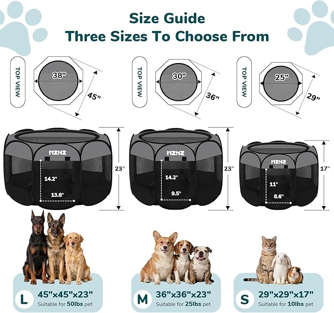 Dog Cat Playpen, Portable Small Animal Playpen Crate Indoor - Image 2
