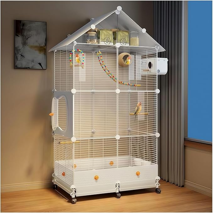 60in Large Flight Bird cage, Equipped by Unknown