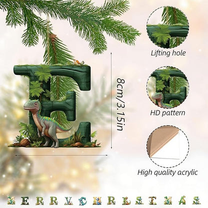 14 Pcs Christmas Dinosaur Ornaments Xmas Tree Decorations Acrylic Hanging - Image 3