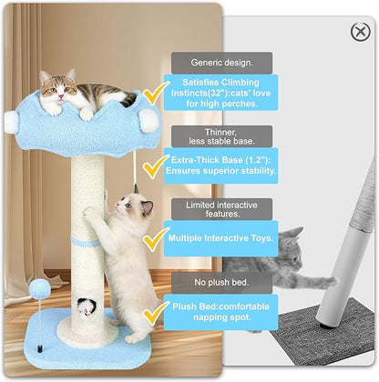 Tall Cat Scratching Post for Indoor Cats Adults, Cat Scratch Post - Image 4