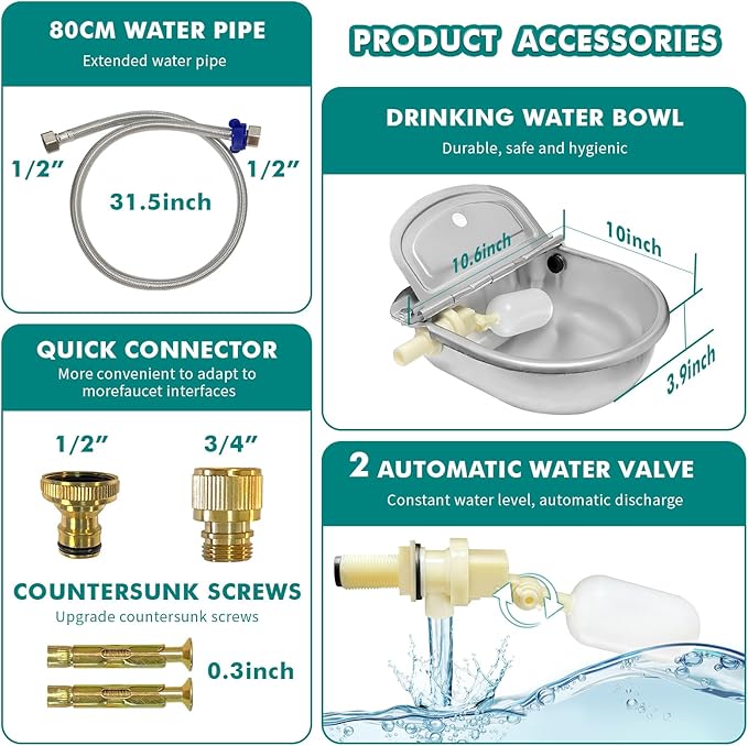 Automatic Water Dispenser for Dogs, Animal Drinking Water Bowl - Image 7