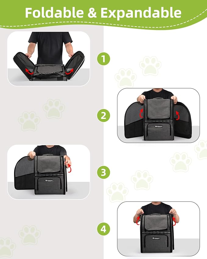 Cat Backpack Carrier with Breathable Mesh, Pet Carrier Backpack - Image 3