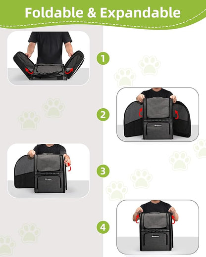 Cat Backpack Carrier with Breathable Mesh, Pet Carrier Backpack - Image 3