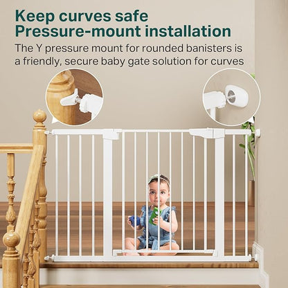Cumbor 29.7-48" Baby Gate for Stairs, Mom's Choice Awards Winner-Dog Gates for - Image 5