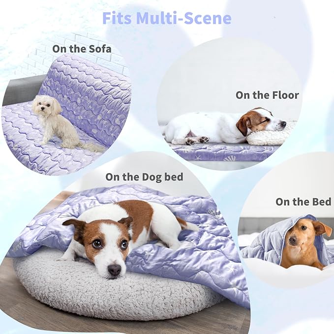 NWK Dog Cooling Blanket, Q-Max>0.345, Ice Silk Cool to Touch Material, - Image 6