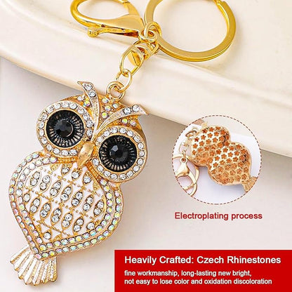 Owl Christmas Ornaments, Handmade Gold Metallic Ornament - Image 6