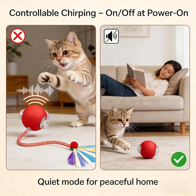 Speedy Tail 2.0 Cat Toy – 2 Replaceable Tails, Controllable Chirping, Motion - Image 4