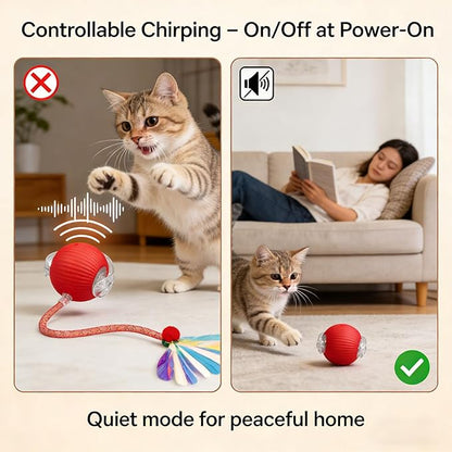 Speedy Tail 2.0 Cat Toy – 2 Replaceable Tails, Controllable Chirping, Motion - Image 4