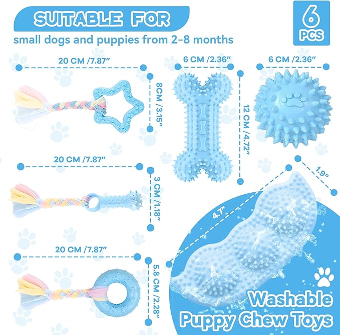 Petcare 6 Pack Puppy Chew Toys - Image 7