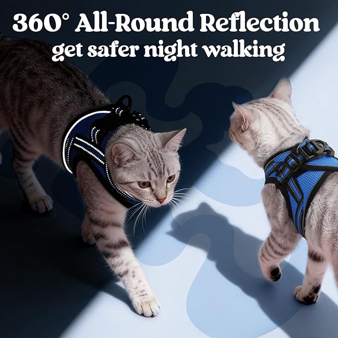 rabbitgoo Cat Harness and Leash, Step-in Escape Proof Kitten Harness Set - Image 6