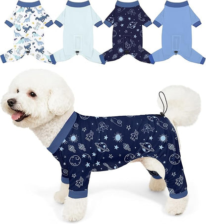 Bienbee Dog Pajamas, 4 Pack Dog Recovery Suit Shedding Suit Cute Soft Puppy by Bienbee