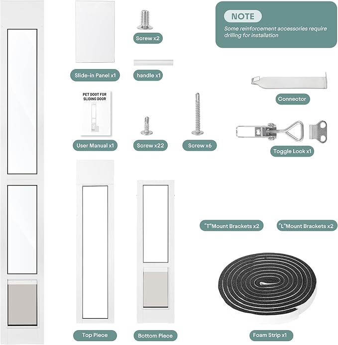 Sliding Glass Door Pet Door Insert – No-Cut, All-Metal Frame & Magnetic Flat - Image 6