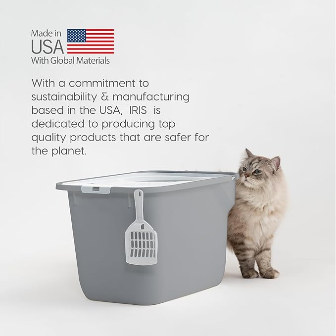 IRIS USA Cat Litter Box Large Top Entry - Image 8