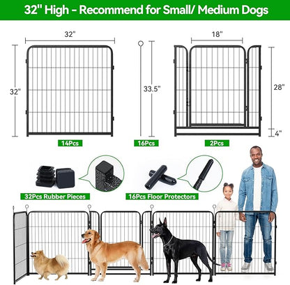 Kfvigoho Dog Playpen Outdoor Extra Wide 16 Piece Panels Heavy Duty Dog Fence - Image 4