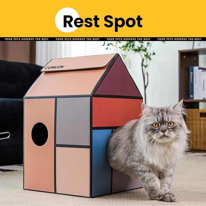 Conlun Cardboard Cat House - Image 4