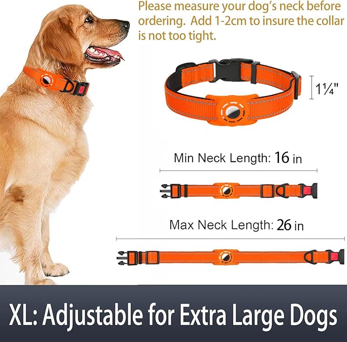 AirTag Dog Collar with AirTag Holder Compatible - Image 6